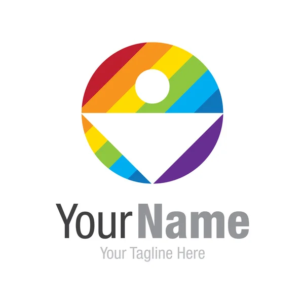 Human in colorful color spectrum graphic design logo icon — Stock Vector