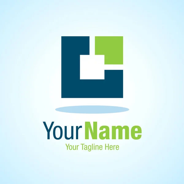 Business side banco verde profissão design gráfico logotipo ícone —  Vetores de Stock