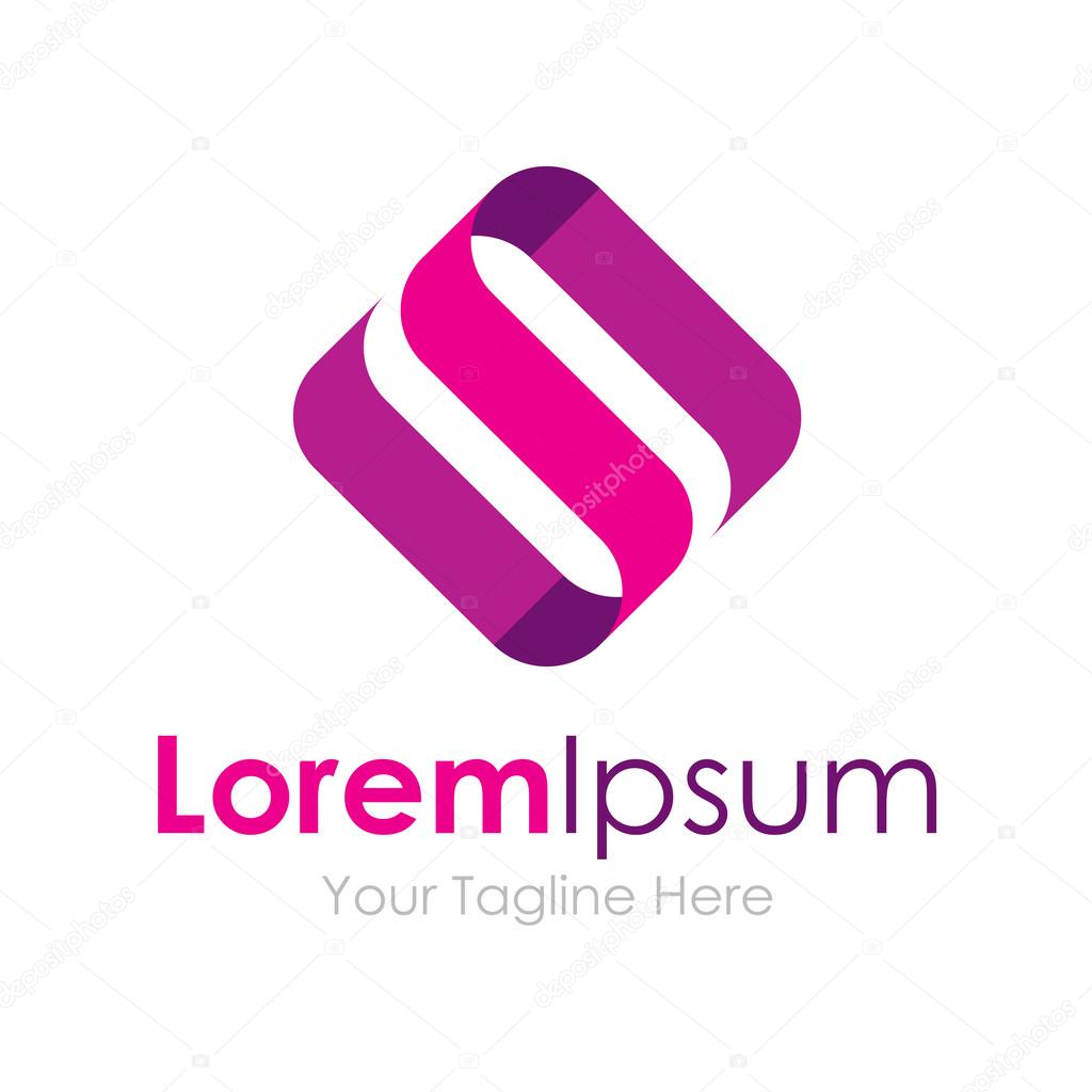 S letter silky purple material graphic design logo icon