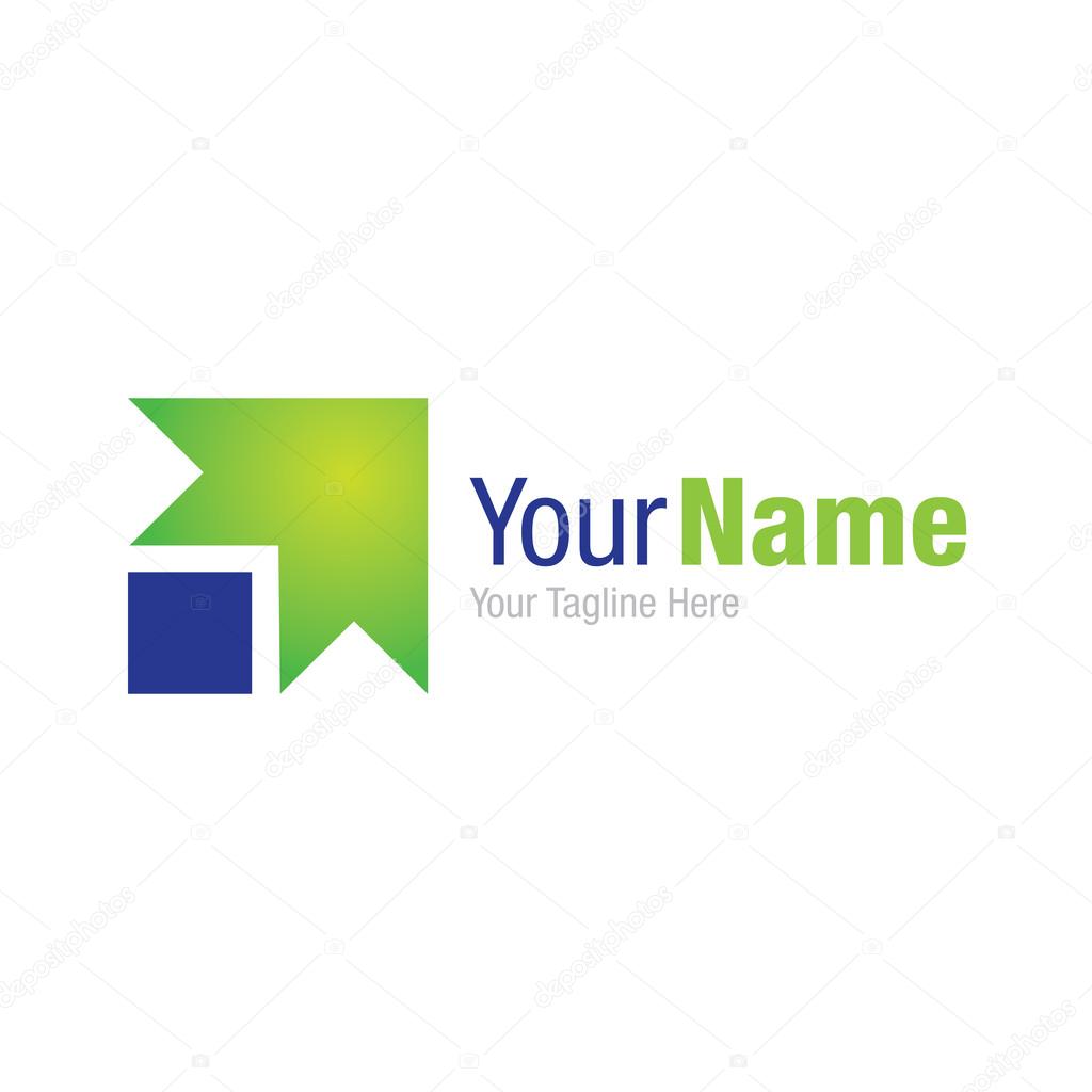 Banking system green arrow start business graphic design logo icon