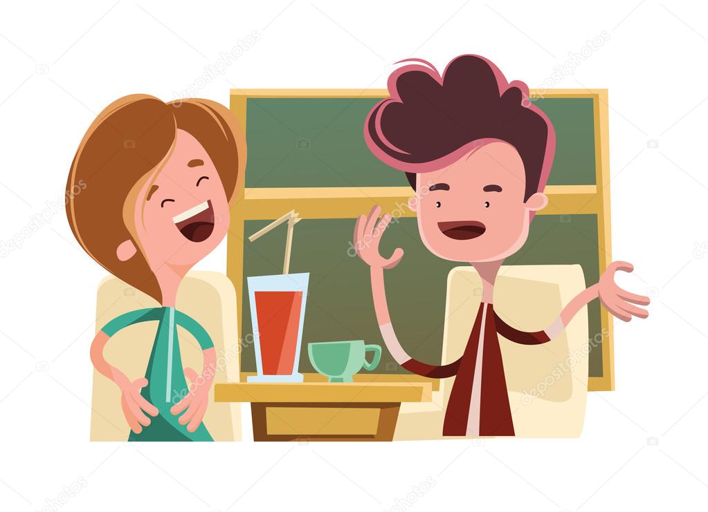 Friends talking in a bar vector illustration cartoon character Stock Vector  Image by ©maximillion11 #63700153