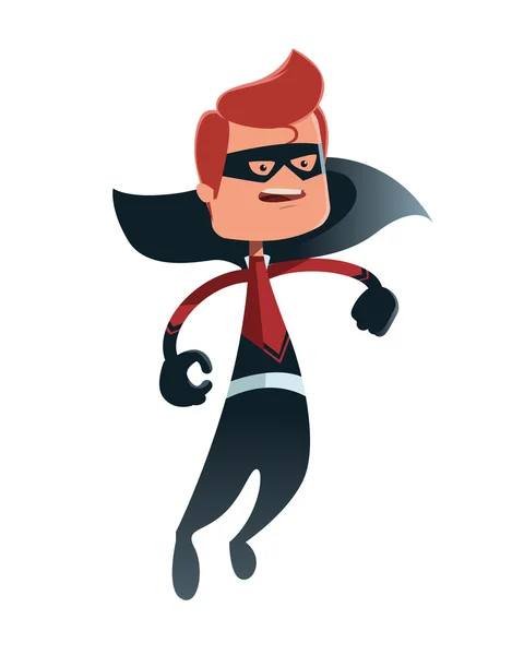 Super man masked hero vector illustration cartoon character — Stock Vector