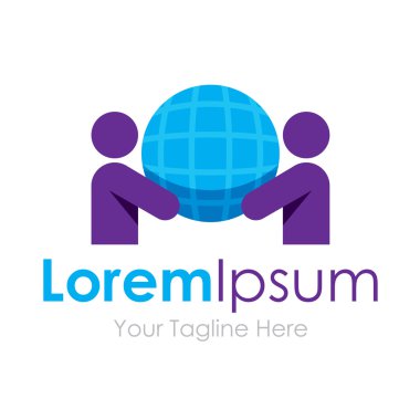 Dünya basit iş simgesi logosu için yenilik