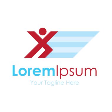 Soyut adam basit iş simgesini öne sürüyor