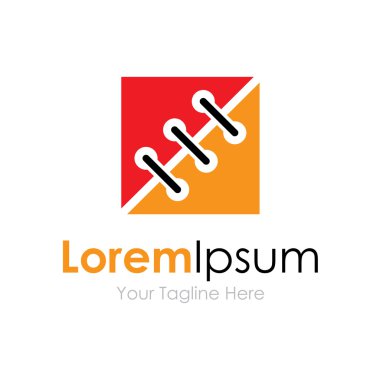 İki karşıtların üç dikiş basit iş kutsal kişilerin resmi logosu
