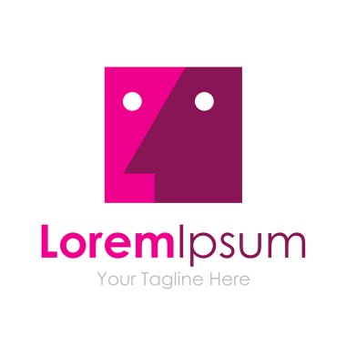 Anonim mor yüz basit iş kutsal kişilerin resmi logosu