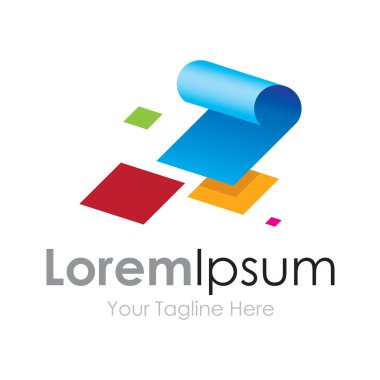 Renkli geometrik şekiller oluşturma malzeme basit iş kutsal kişilerin resmi logosu