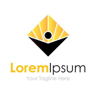 Bir adam vizyon Kral lüks basit iş kutsal kişilerin resmi logosu