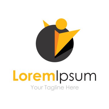 Lider siluet basit iş simge logo kadar adım