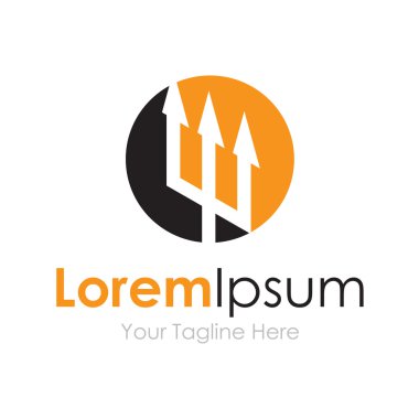 Keskin trident güçlü karakter daire basit iş kutsal kişilerin resmi logosu