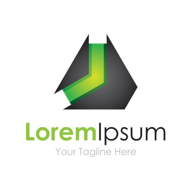 Yeşil siyah neon teknolojisi fütüristik basit iş kutsal kişilerin resmi logosu