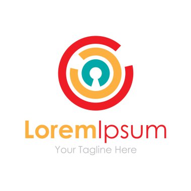 Gizli basit iş simge logo kilidini