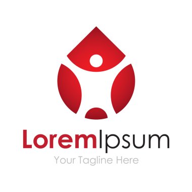 Kırmızı erkek kan damlacık basit iş kutsal kişilerin resmi logosu
