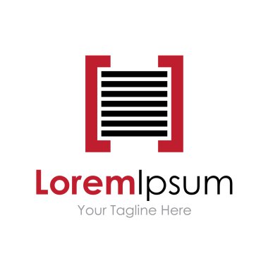 Dosya sahibi artı kırmızı basit iş simgesi logosu