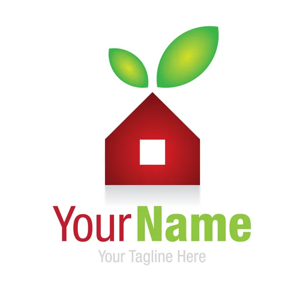 Home dolce casa ciliegia immobiliare semplice business icon logo — Vettoriale Stock