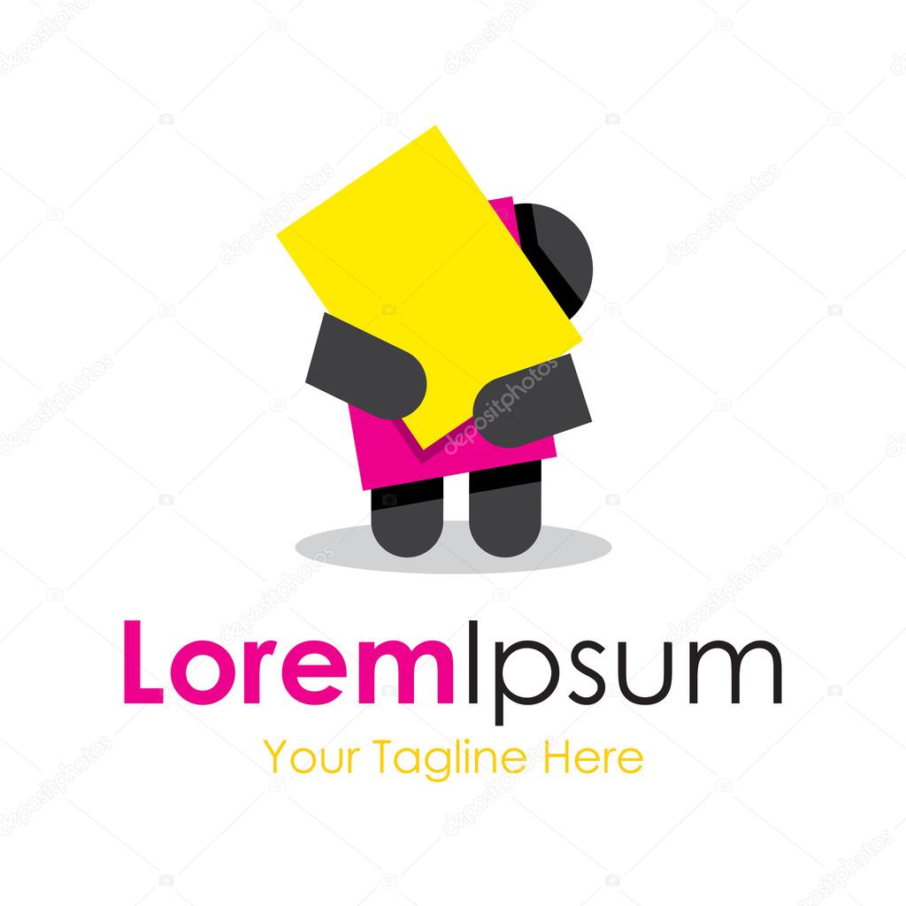 Too much work load simple workaholic business icon logo