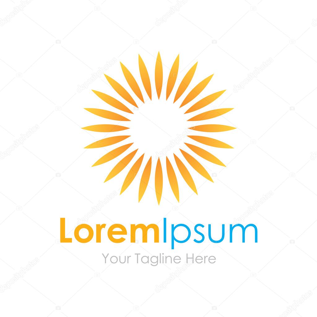 Beautiful summer Sun warm simple business icon logo