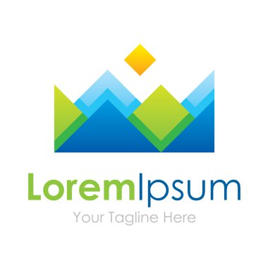 Geometrik piktogram doğa manzara basit iş kutsal kişilerin resmi logosu
