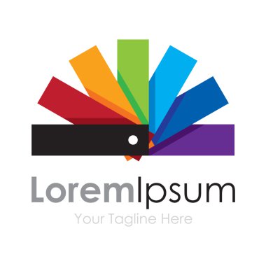 Renk paleti şirin spektrum tekerlek basit iş simge logo
