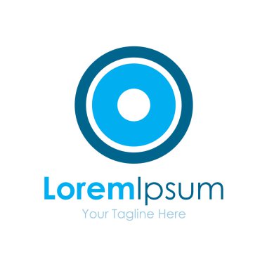 Mavi daire Iris Merkezi basit iş kutsal kişilerin resmi logosu