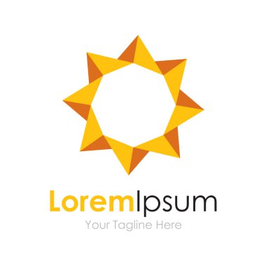 Zarif stil güneş geometrik basit iş kutsal kişilerin resmi logosu