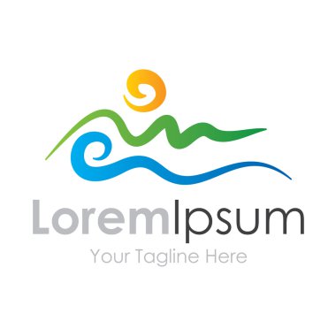 Basit doğa hatları çizilmiş iş kutsal kişilerin resmi logosu