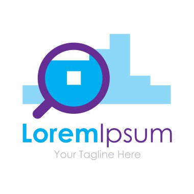 Araştırma cam grafik grafik basit iş kutsal kişilerin resmi logosu