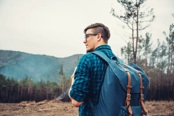 Handsome traveler man — Stock Photo, Image