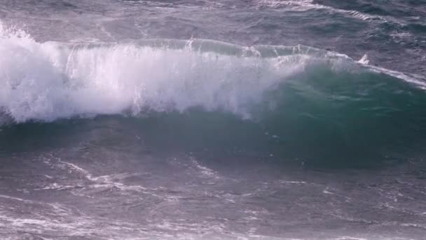 Grote Golf Slow Motion 240 Fps Blauw Water Van Oceaan — Stockvideo