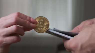 Şifreli para birimi bitcoin 'ini Amerikan doları ile takas et..
