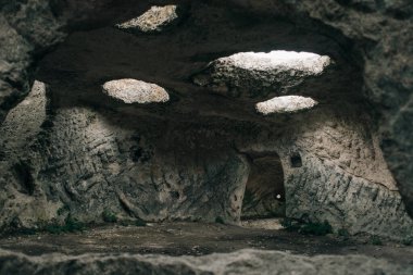 Empty ancient cave in a town-fortess.