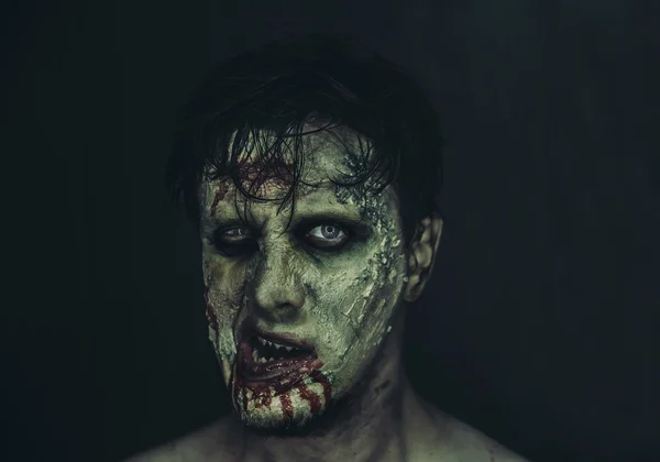 Retrato de homem zumbi — Fotografia de Stock