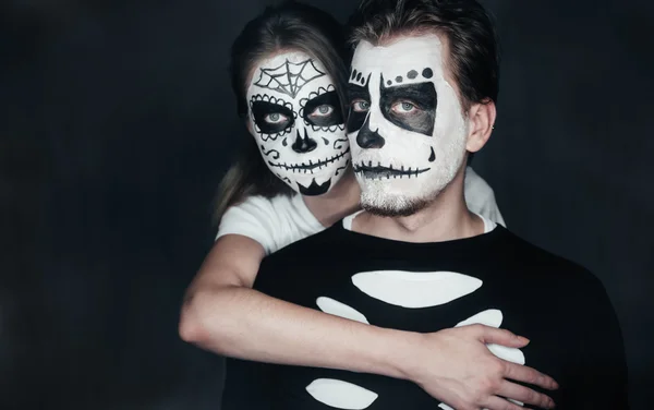 Couple Halloween amoureux — Photo