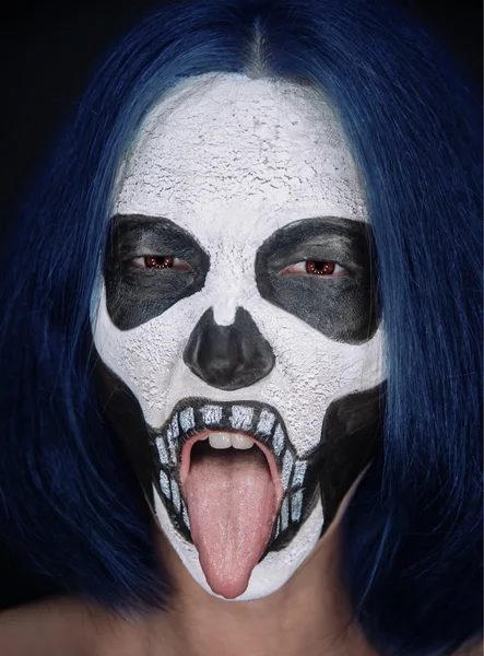 Halloween skull woman — Stock Photo, Image