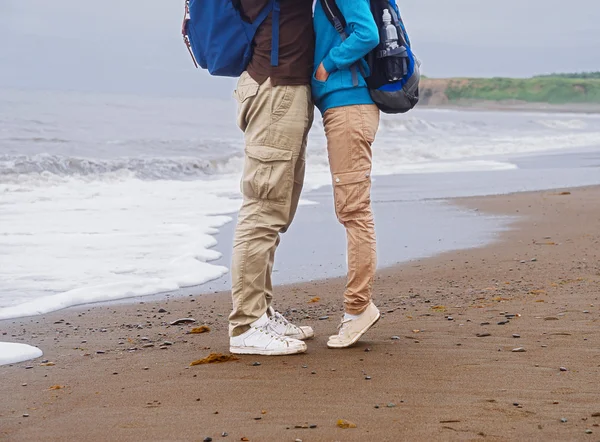 Traveler couple in love — Stock Photo, Image