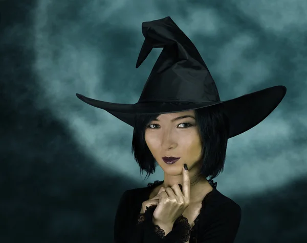 Cute young witch — Stock Photo, Image