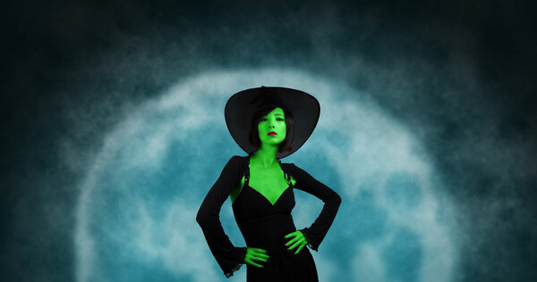 Привлекательная Хэллоуинская ведьма
