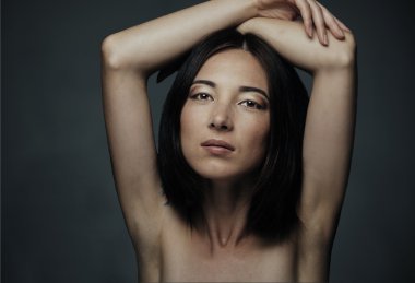 Çekici kadın güzellik makyaj