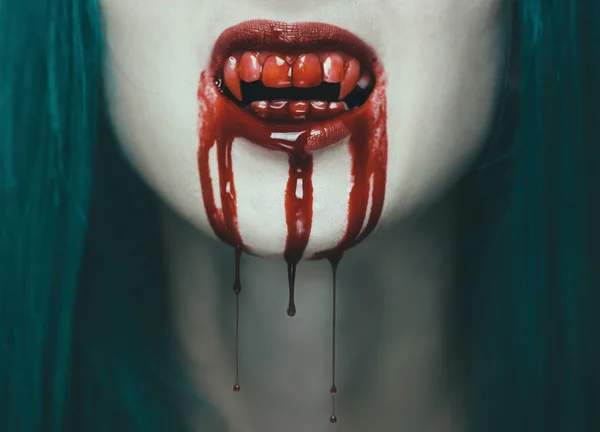 Vampiro assustador mulher Imagem De Stock