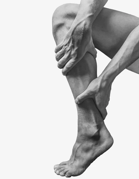 Pain in calf muscle — Stock Photo, Image