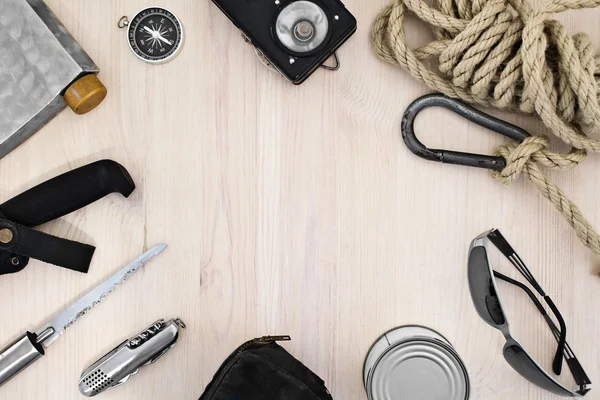 İstirahat ve turizm için öğeler kümesi.