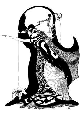 streszczenie rysunek kobiety. magiczny r.