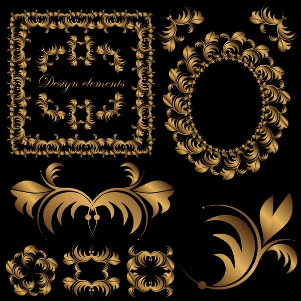 Set monogrammes et éléments — Image vectorielle