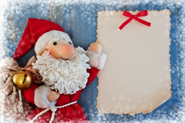 Cartão de Natal com Papai Noel. — Fotografia de Stock