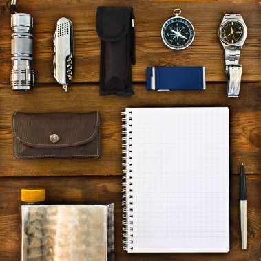 Öğeleri kümesi turist ve gezginler için