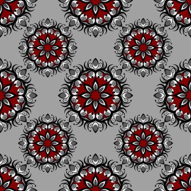 soyut çiçekli desen