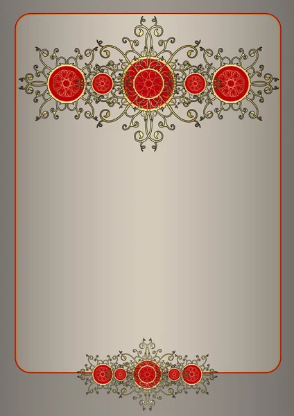 Template card with ornate pattern — Stock Vector