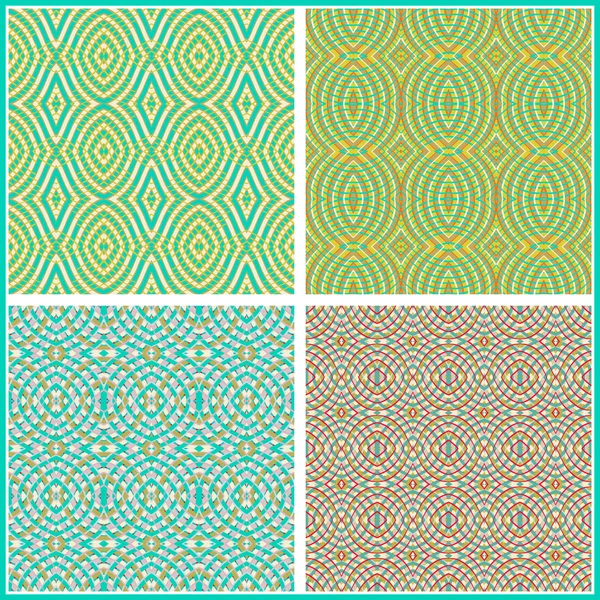 Set van naadloze geometrische patronen. — Stockvector