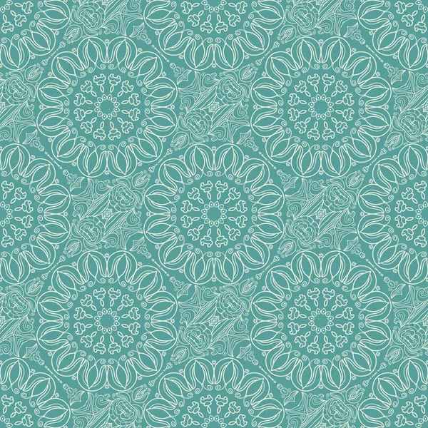 Turquoise seamless pattern — Stock Vector