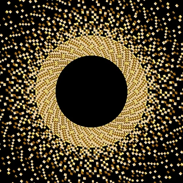 Cadre rond en or . — Image vectorielle